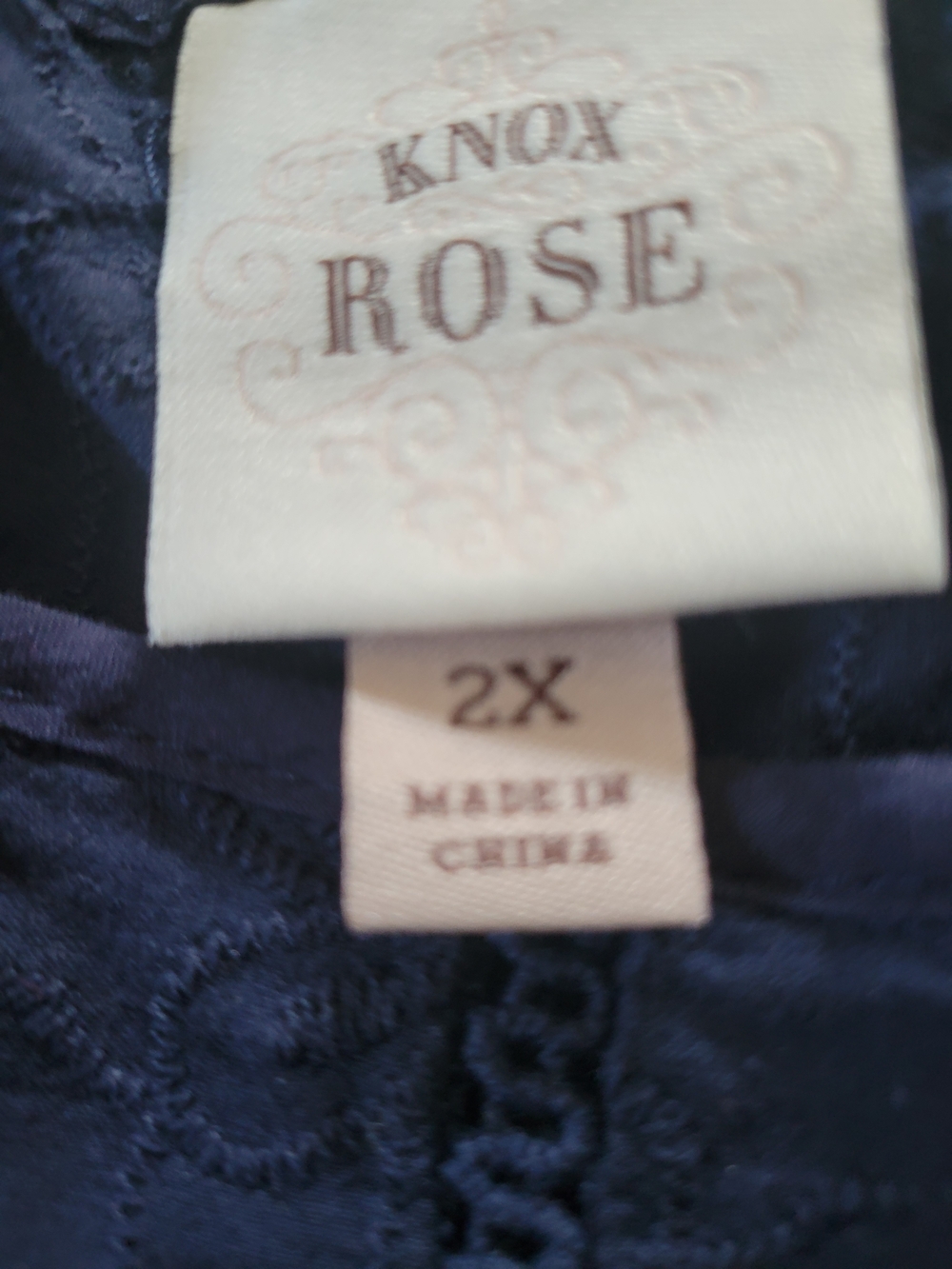 Knox Rose Navy Eyelet Lace Camisole - Picture 3 of 4